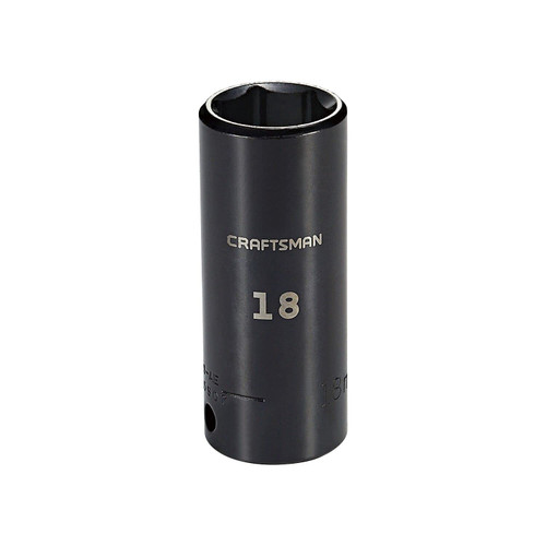 CRAFTSMAN Impact Socket, Deep, SAE, 3/8 in. Drive, 18MM (CMMT15907)