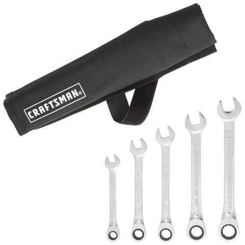 Craftsman 12-point Standard (SAE) Ratchet Wrench, 5-Piece Set (CMMT99755)