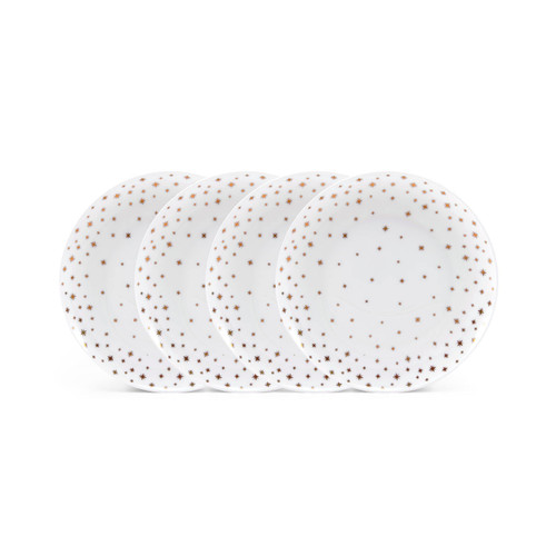 Mikasa Millie Gold Metallic Set of 4 Salad Plates, 9 Inch