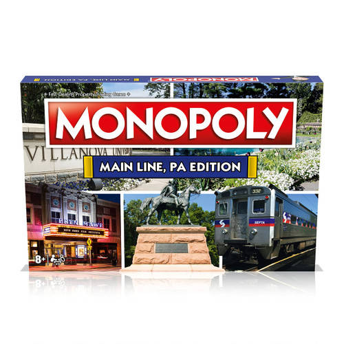 The Main Line Monopoly, Family Board Game for 2 to 6 Players, Board Game for Kids Ages 8 and Up The Main Line Monopoly, Family Board Game for 2 to 6 Players, Board Game for Kids Ages 8 and Up