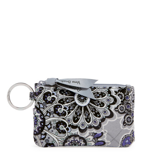 Vera Bradley Women's Cotton Deluxe Zip ID Case Wallet With RFID Protection, Tranquil Medallion - Recycled Cotton, One Size