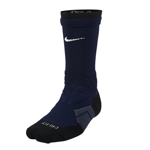 Nike Mens Elite Vapor Cushioned Football Socks (Medium Men 6-8, Black/Blue)