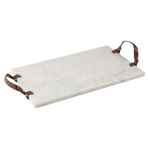 Santa Barbara Design Studio Table Sugar Marble Serving Board, 16" x 10", White