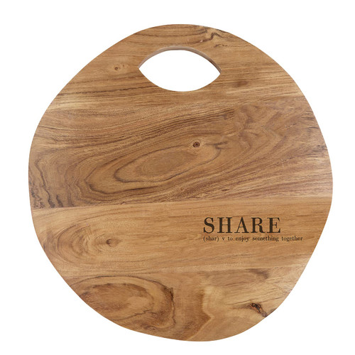Santa Barbara Design Studio Charcuterie Board Face-to-Face Designs Acacia Wood Kitchenware, 16.5" Diameter, Share