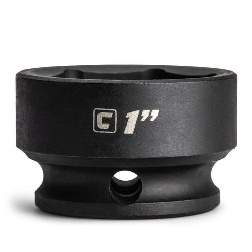 Capri Tools 1 in. Stubby Impact Socket, 3/8 in. Drive, 6 Point, SAE