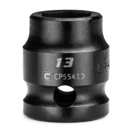 Capri Tools 13 mm Stubby Impact Socket, 1/2 in. Drive, 6-Point, Metric