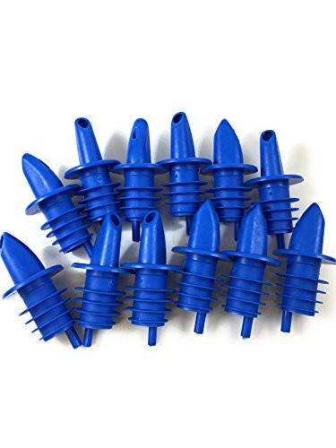 Barwareaffair Free-Flow Plastic Liquor Bottle Speed Pourers (Blue)