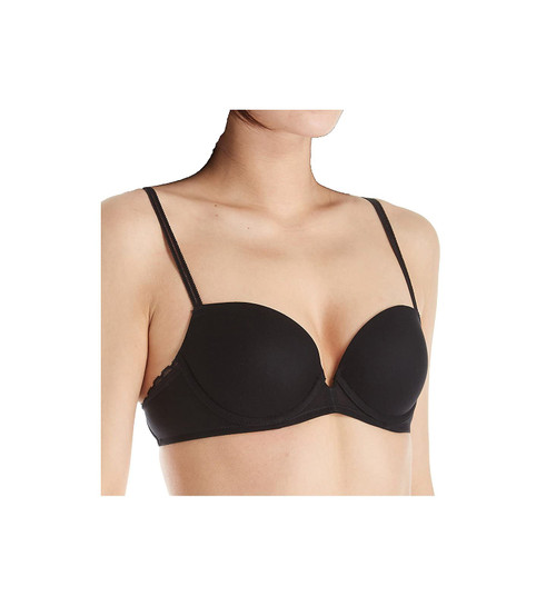 OnGossamer Women's Next to Nothing Demi Plunge Bra, Black, 32A