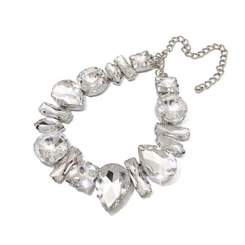 Jeairts Rhinestone Choker Necklace Sparkly Crystal Choker Statement Prom Necklaces for Women and Girls (1-Silver) Jeairts Rhinestone Choker Necklace Sparkly Crystal Choker Statement Prom Necklaces for Women and Girls (1-Silver)