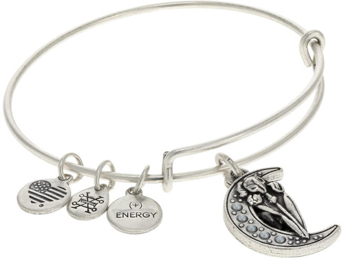 Alex and Ani Moon and Iris Bracelet Rafaelian Silver One Size