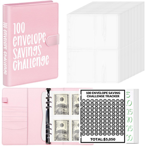 100 Envelope Challenge Binder, Money Saving Challenge Book - Easy & Fun Way to Save $5,050, Envelopes Money Saving Challenge Budget Binder, Savings Challenges Binder, Budget Binder with Cash Envelopes 100 Envelope Challenge Binder, Money Saving Challenge Book - Easy & Fun Way to Save $5,050, Envelopes Money Saving Challenge Budget Binder, Savings Challenges Binder, Budget Binder with Cash Envelopes