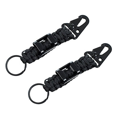 West Coast Paracord 2 Pack Paracord Survival Keychain with Bottle Opener and Split Keyring  Military Grade 7 Strand Type III 550 Lb