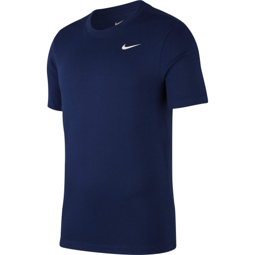 Nike Men's Dry Tee, Dri-FIT Solid Cotton Crew Shirt for Men, Blue Void/White, S