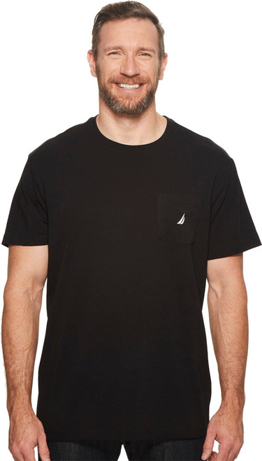 Nautica Men's Big & Tall Solid Crew Neck Short-Sleeve Pocket T-Shirt, True Black, 3X Big Nautica Men's Big & Tall Solid Crew Neck Short-Sleeve Pocket T-Shirt, True Black, 3X Big