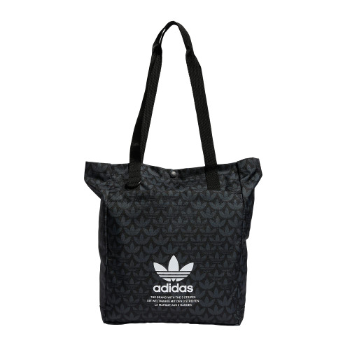 adidas Originals Simple Tote Bag, Monogram AOP-Black/White, One Size
