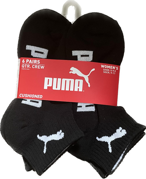 PUMA 6 PAIRS QUARTER CREW WOMEN SOCKS SHOE 5-9.5 SOCK 9-11 PUMA 6 PAIRS QUARTER CREW WOMEN SOCKS SHOE 5-9.5 SOCK 9-11
