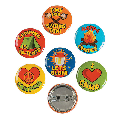 I Love Camp Button - 48 Pieces - Educational and Learning Activities for Kids