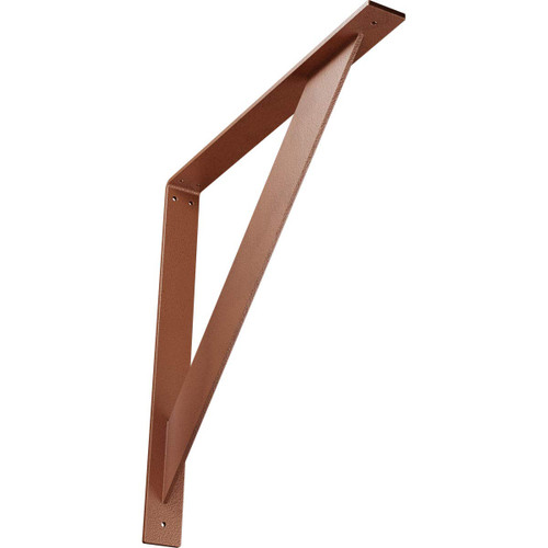 Ekena Millwork BKTMTR Steel Bracket Traditional, 2"W x 20"D x 20"H, Hammered Copper