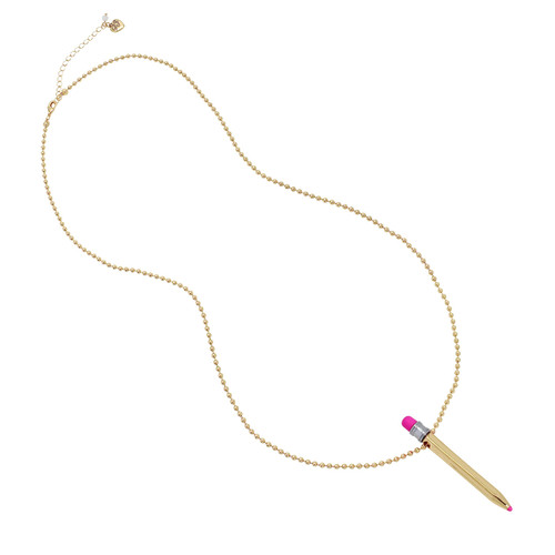 Betsey Johnson Pencil Pendant Necklace