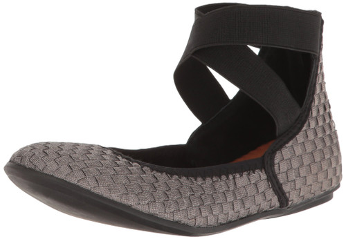 Bernie Mev Women's Monica Ballet Flat, Gunmetal, 38 EU/7.5 M US