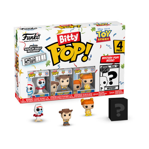 Funko Bitty Pop!: Toy Story Mini Collectible Toys - Forky, Woody, Gabby Gabby & Mystery Chase Figure (Styles May Vary) 4-Pack