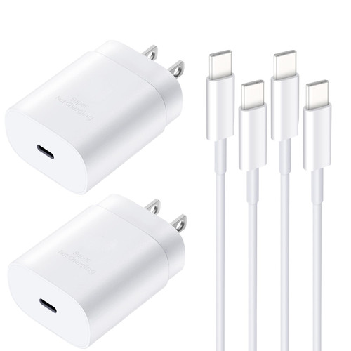 Fast Charger Samsung, Super Fast Charging 25W USB Type C Charger Cable 10FT and Fast Charging Block for Samsung Galaxy S23 Ultra/S23/S22 Ultra/S22/S22+/S21/S20 /Note10/10 Plus/Note 20/20 Ultra-White