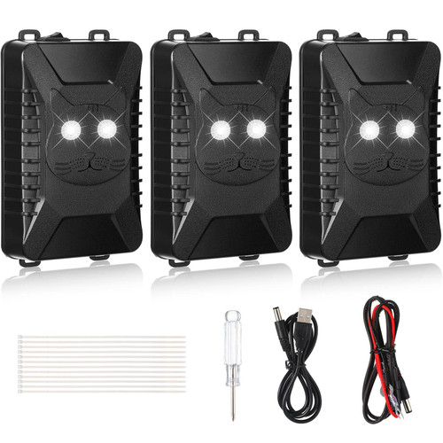 Ultrasonic Animal Rodent Repeller 3 Sets Under Hood Pest Rat Repellent Electronic Outdoor Mouse Repellent Battery Operated Rodent Repellent Deterrent Mice Repellent with LED Strobe Lights for Cars Ultrasonic Animal Rodent Repeller 3 Sets Under Hood Pest Rat Repellent Electronic Outdoor Mouse Repellent Battery Operated Rodent Repellent Deterrent Mice Repellent with LED Strobe Lights for Cars