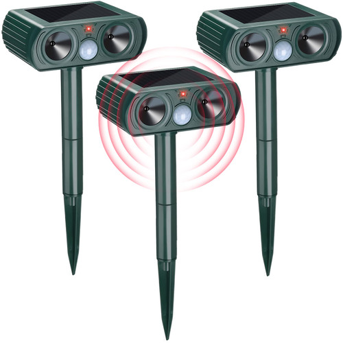 Ultrasonic Solar Animal Repeller Outdoor Cat Repellent with Motion Sensor Waterproof and Weatherproof Ultrasonic Squirrel Repeller Cat Dog Repeller Cat Animal Repeller for Garden Yard Farm (3) Ultrasonic Solar Animal Repeller Outdoor Cat Repellent with Motion Sensor Waterproof and Weatherproof Ultrasonic Squirrel Repeller Cat Dog Repeller Cat Animal Repeller for Garden Yard Farm (3)