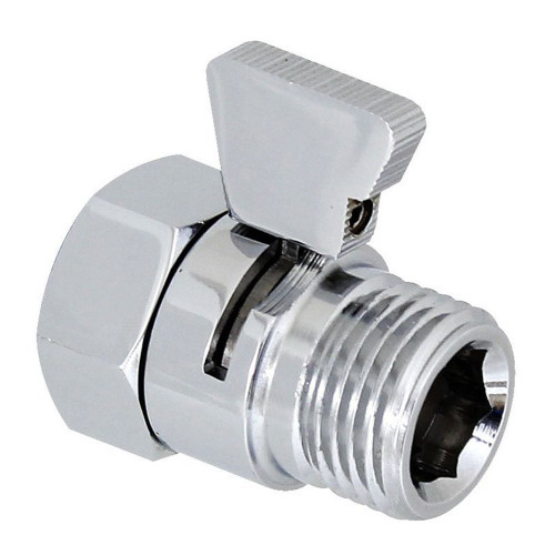 Interior Solutions Shower Head Flow Control Shut Off Valve Water Flow Reducing Controller for Bidet Sprayer Shower Head Supply Water Stop Brass Chrome