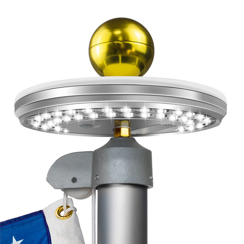 enrybia Solar Flag Pole Light 60 LEDs, Super Bright Solar Powered Flag Light for Most Residential House Garden In-Ground Flag Poles Outdoor Dusk to Dawn Last Up to 12 Hrs, IP65 Waterproof Auto On/Off