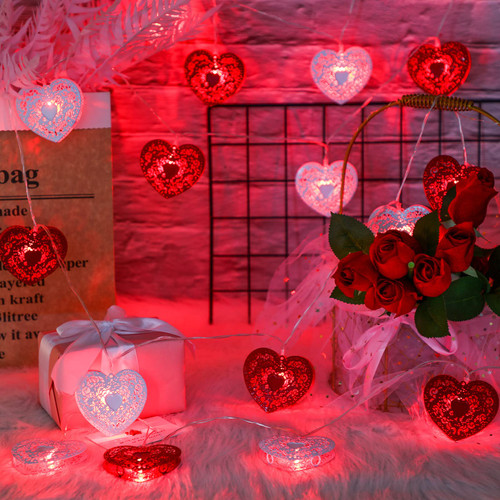 16 Feet/ 5 Meters 20 LED Heart String Light, Valentine's Day String Light Battery Operated Decoration Fairy String Light Warm Red Light Decor for Garden Party Wedding Christmas Party (Red, White) 16 Feet/ 5 Meters 20 LED Heart String Light, Valentine's Day String Light Battery Operated Decoration Fairy String Light Warm Red Light Decor for Garden Party Wedding Christmas Party (Red, White)