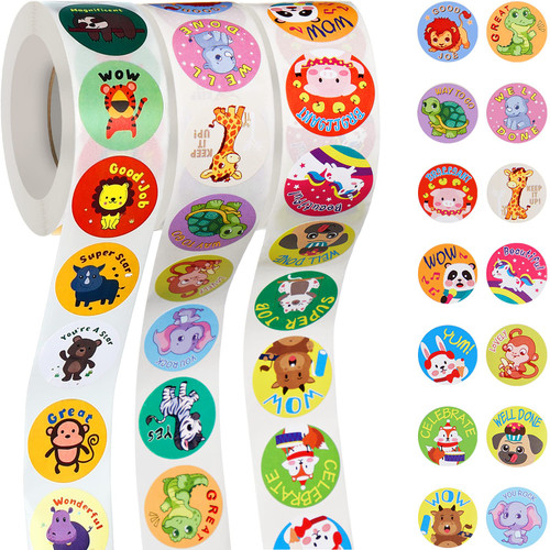 3 Rolls Motivational Stickers for Kids, 1500 Pieces Teacher Reward Stickers School Supplies for Kids, Cartoon Inspirational Sticker Potty Training Stickers for School, 24 Designs (Chic Style) 3 Rolls Motivational Stickers for Kids, 1500 Pieces Teacher Reward Stickers School Supplies for Kids, Cartoon Inspirational Sticker Potty Training Stickers for School, 24 Designs (Chic Style)