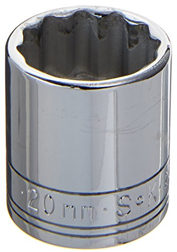 SK Hand Tool 2320 12 Point 20mm Standard Drive Socket, 3/8-Inch, Chrome