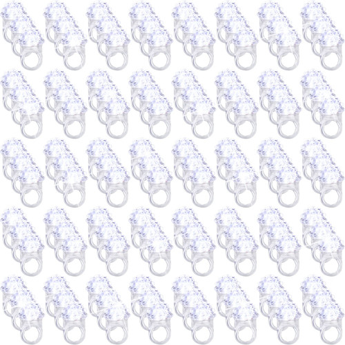 Tuanse 100 Pcs Halloween Light up Rings LED Flashing Rings Glow in the Dark Bumpy Jelly Rings Finger Lights Party Favors Light up Blinking Rings for Kids Adult Birthday Party Concert Show (Clear) Tuanse 100 Pcs Halloween Light up Rings LED Flashing Rings Glow in the Dark Bumpy Jelly Rings Finger Lights Party Favors Light up Blinking Rings for Kids Adult Birthday Party Concert Show (Clear)
