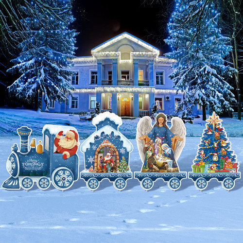 4 Pieces Christmas Decorations Outdoor Yard Train Lawn Sign Gingerbread Santa Snowman Heart Yard Sign with 8 Yard Stakes for Outdoor Christmas Decorations (Vivid Style) 4 Pieces Christmas Decorations Outdoor Yard Train Lawn Sign Gingerbread Santa Snowman Heart Yard Sign with 8 Yard Stakes for Outdoor Christmas Decorations (Vivid Style)