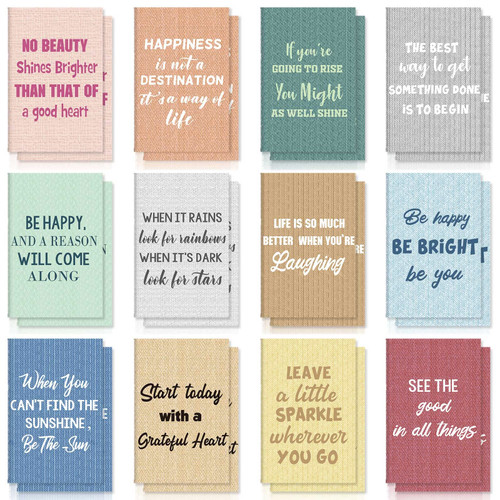 Zonon 24 Pcs Mini Colorful Notebooks, Funny Motivational Journals Notepads Inspirational Notepads Small Pocket Notebook for Kids Teacher School Office Gift Bulk Prizes Travel Supplies (Retro Style)