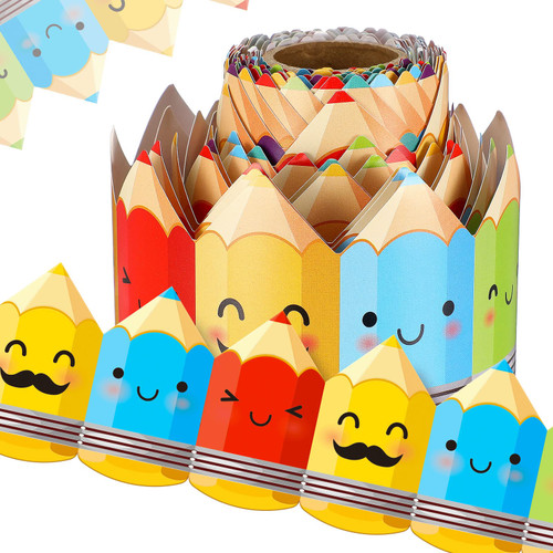 36 ft Rainbow Pencils Bulletin Board Borders Trim Bulletin Borders Rainbow Bulletin Board Borders for Teacher School Classrooms Wall Chalkboard Decoration 36 ft Rainbow Pencils Bulletin Board Borders Trim Bulletin Borders Rainbow Bulletin Board Borders for Teacher School Classrooms Wall Chalkboard Decoration