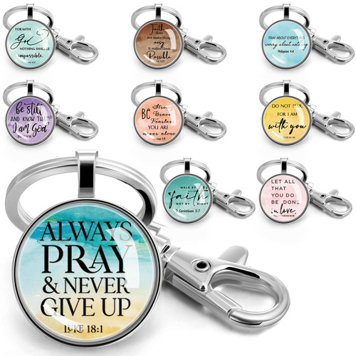 Religious Keychain Bible Verse Keychain Scripture Quote Christian Keychain Inspirational Religious Gifts for Men Women (Cute Style, 18 Pcs) Religious Keychain Bible Verse Keychain Scripture Quote Christian Keychain Inspirational Religious Gifts for Men Women (Cute Style, 18 Pcs)