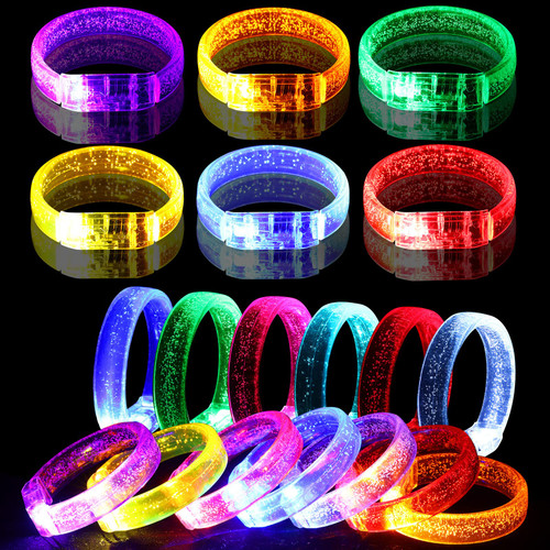 Hungdao 72 Packs Glow LED Bracelets 12 Neon Color Glow In The Dark Light up Bracelet Party Supplies for Kids Adults Flashing LED Bracelet Toy for Concerts Birthday Carnival Festivals Party Favors Hungdao 72 Packs Glow LED Bracelets 12 Neon Color Glow In The Dark Light up Bracelet Party Supplies for Kids Adults Flashing LED Bracelet Toy for Concerts Birthday Carnival Festivals Party Favors