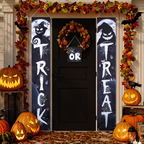 3 Pieces Halloween Trick or Treat Porch Signs Halloween Before Christmas Decoration Halloween Porch Banner Welcome Sign for Halloween Gate Garden Front Door Home Outdoor Yard Party Decor Supplies 3 Pieces Halloween Trick or Treat Porch Signs Halloween Before Christmas Decoration Halloween Porch Banner Welcome Sign for Halloween Gate Garden Front Door Home Outdoor Yard Party Decor Supplies