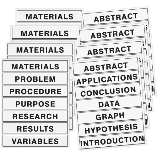 4 Sets of Self Adhesive Presentation Science Subtitles Science Fair Display Boards Science Fair Board Supplies Science Fair Titles for Classroom Office Science Fair Supplies