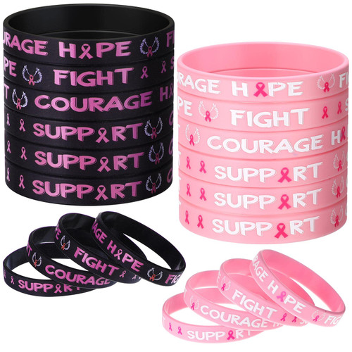 48 Pack Breast Cancer Awareness Accessories Bracelets Pink Ribbon Breast Cancer Awareness Silicone Wristbands Hope Courage Inspiring Wristbands for Women Wrist Bands Gifts Party Supplies Favors 48 Pack Breast Cancer Awareness Accessories Bracelets Pink Ribbon Breast Cancer Awareness Silicone Wristbands Hope Courage Inspiring Wristbands for Women Wrist Bands Gifts Party Supplies Favors