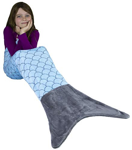 High Desert Gear Mermaid Shark Blanket Novelty Throw Gift (Sky Blue)