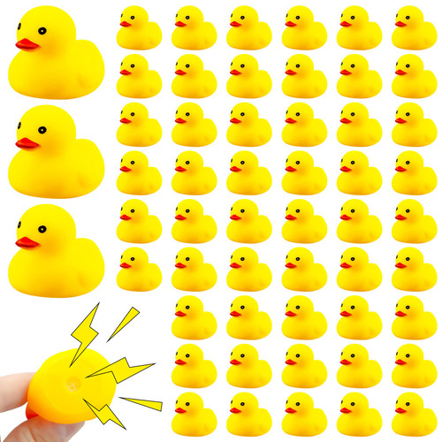 150 Pcs Mini Rubber Ducks Bulk Bath Toys Small Ducky Bathtub Ducks for Baby Shower Pool Float Ducklings Birthday Party Favors Gift Boys Girls Carnival Fun Floating Decor(Yellow)