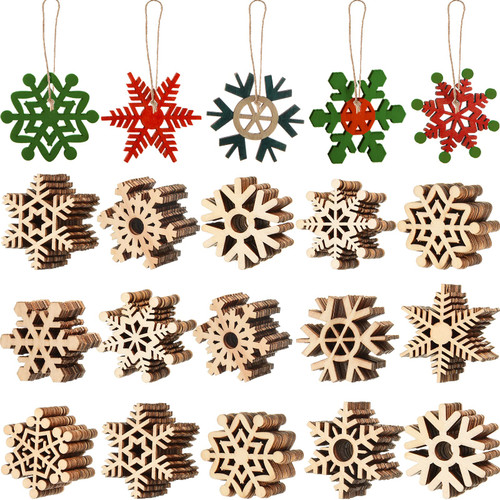 200 Pieces Wooden Snowflake Ornament Unfinished Wood Hanging Snowflake Ornament DIY Christmas Tree Snowflake Cutout Decoration Xmas Hollowed Snowflake Embellishment with Rope for DIY Craft, 2 Inch 200 Pieces Wooden Snowflake Ornament Unfinished Wood Hanging Snowflake Ornament DIY Christmas Tree Snowflake Cutout Decoration Xmas Hollowed Snowflake Embellishment with Rope for DIY Craft, 2 Inch