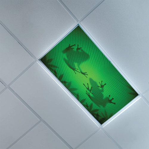 Fluorescent Light Covers for Ceiling Light Diffuser Panels-Animal Pattern-Light Filters Ceiling LED Ceiling Light Covers-2ft x 4ft Drop Ceiling Fluorescent Decorative,Green