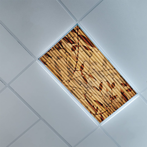 Fluorescent Light Covers for Ceiling Light Diffuser Panels-Beige Pattern-Light Filters Ceiling LED Ceiling Light Covers-2ft x 4ft Drop Ceiling Fluorescent Decorative,Beige Pastel Brown Tan
