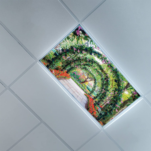 Fluorescent Light Covers for Ceiling Light Diffuser Panels-Garden Pattern-Light Filters Ceiling LED Ceiling Light Covers-2ft x 4ft Drop Ceiling Fluorescent Decorative,Green Red