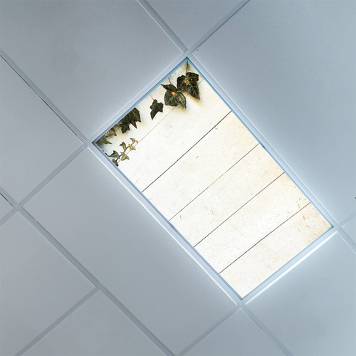 Fluorescent Light Covers for Classroom Office-Rustic Wood Pattern-Light Filters Ceiling LED Ceiling Light Covers-2ft x 4ft Drop Ceiling Fluorescent Decorative,Eggshell Dark Green