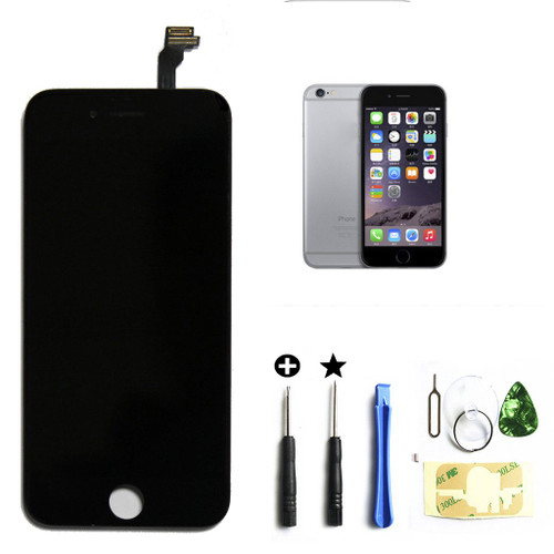 ZTR LCD Touch Screen Digitizer Frame Assembly Full Set LCD Touch Screen Replacement for iPhone 6 plus 5.5' - Black
